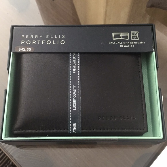 Perry Ellis Other - Black Leather Wallet NWT